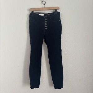 Pilcro and the Letterpress Anthropologie Blue Corduroy High Rise Skinny Jean 28